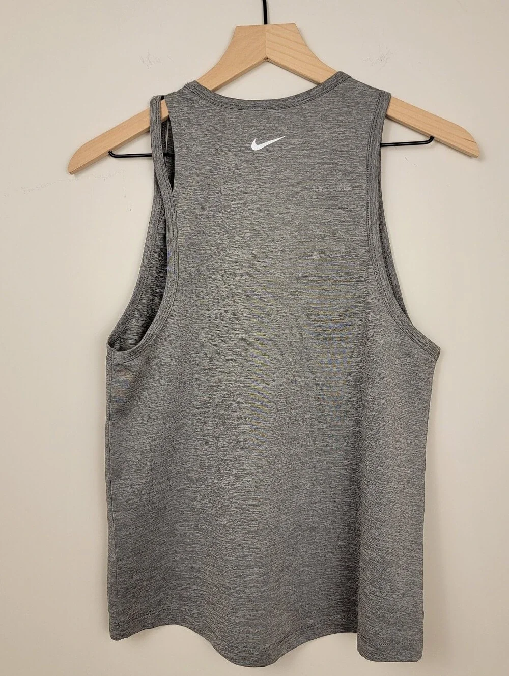 Nike Dri-FIT Miler Slash Cutout Running Tank Top Heather Gray Small S